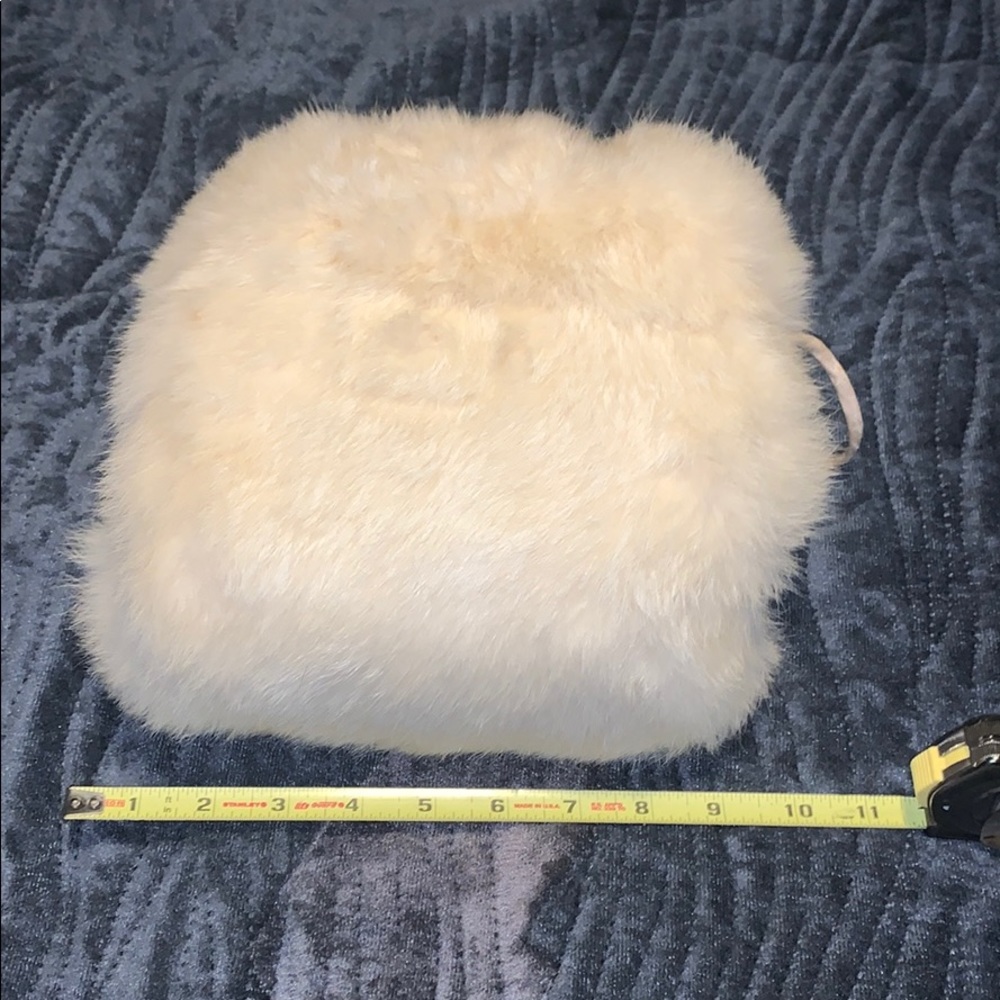 Vintage Neiman Marcus real rabbit fur handmuff